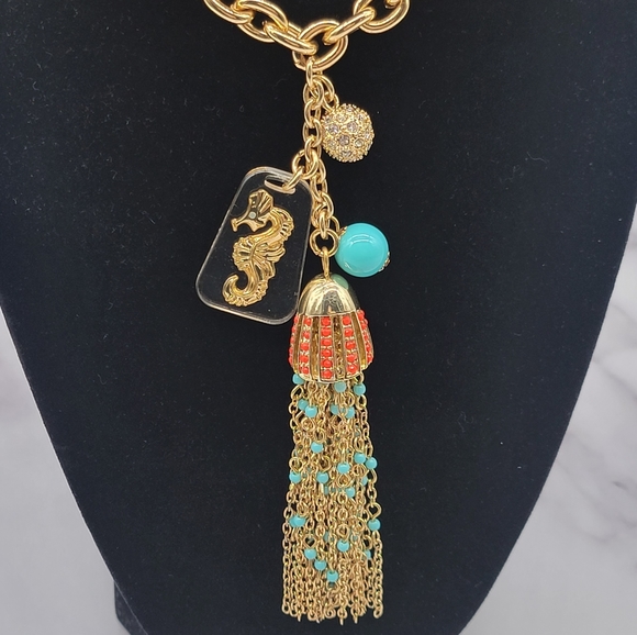 Lilly Pulitzer Jewelry - Lilly Pulitzer Gold Seahorse & Jellyfish Necklace